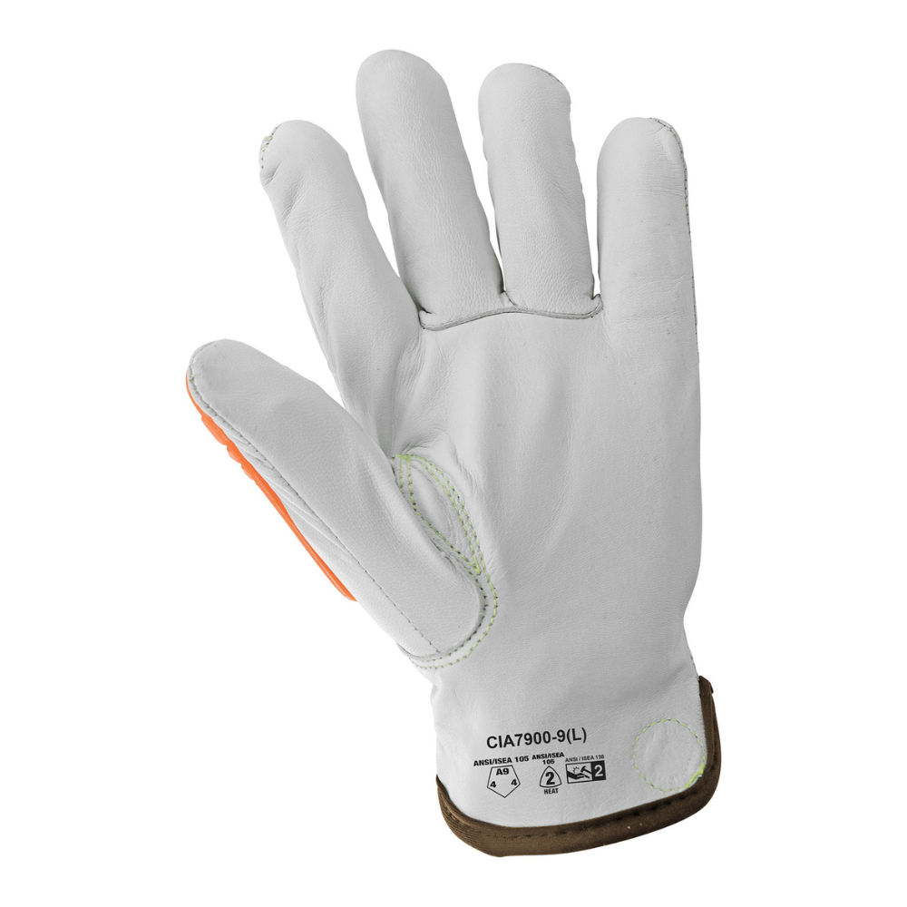 Global Glove High-Visibility Water-Resistant Leather Driver Gloves from GME Supply